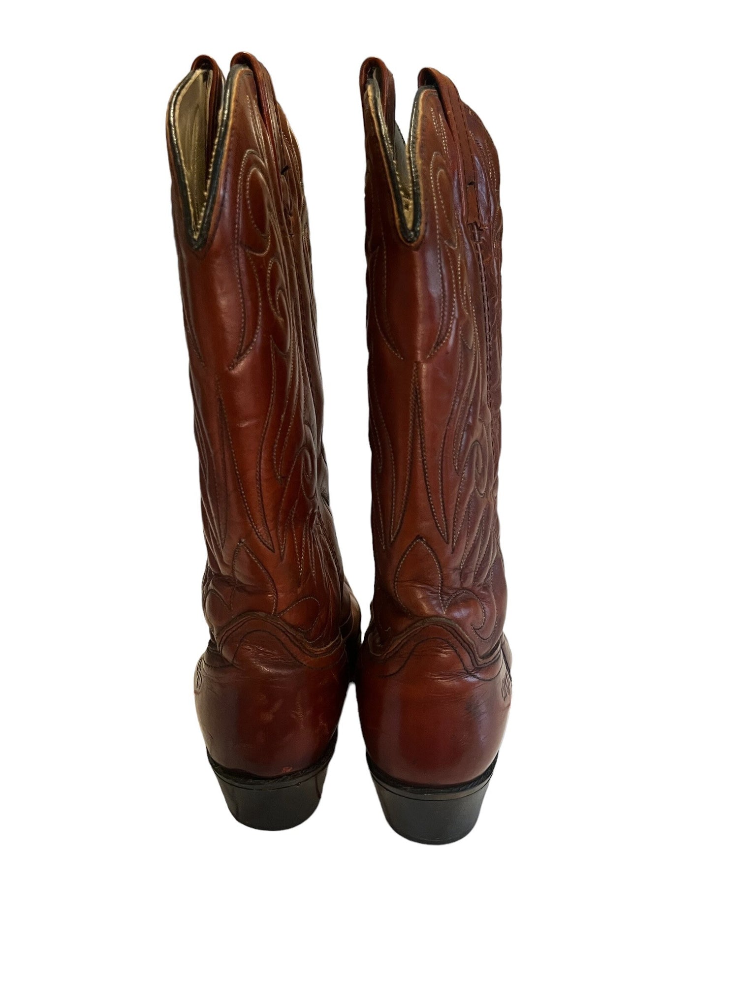 Vintage Dingo whiskey colored cowboy boots 9.5 D