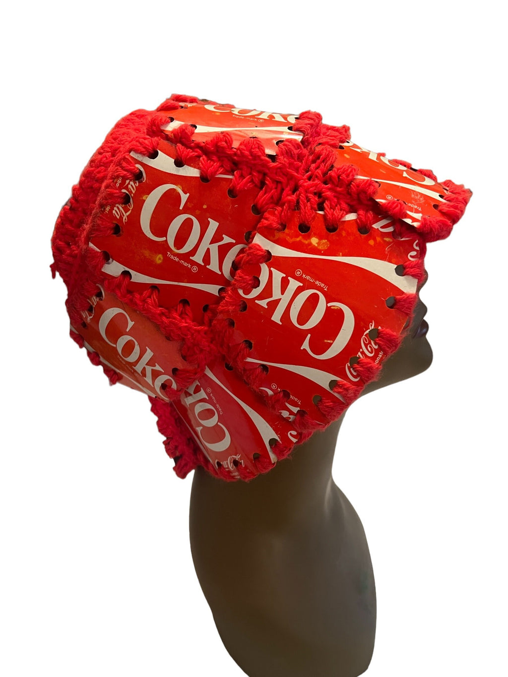 Vintage Coca-Cola can crochet bucket hat