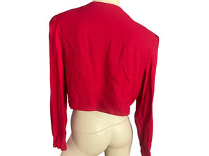 Vintage 80's short red jacket David Rose 12