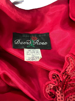 Vintage 80's short red jacket David Rose 12