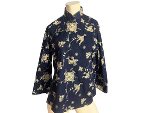 Vintage 70's batik shirt M L