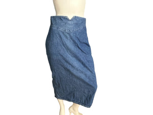 Vintage 80's long jean skirt M L  Konnie O