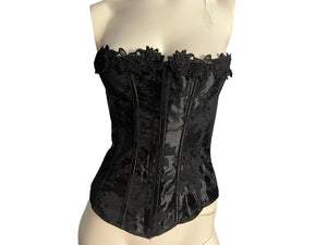 Vintage 80's Empire black corset 34