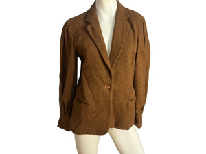 Vintage brown lambswool Perry Ellis blazer 8