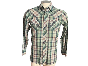 Vintage plaid western shirt M Christopher Rand