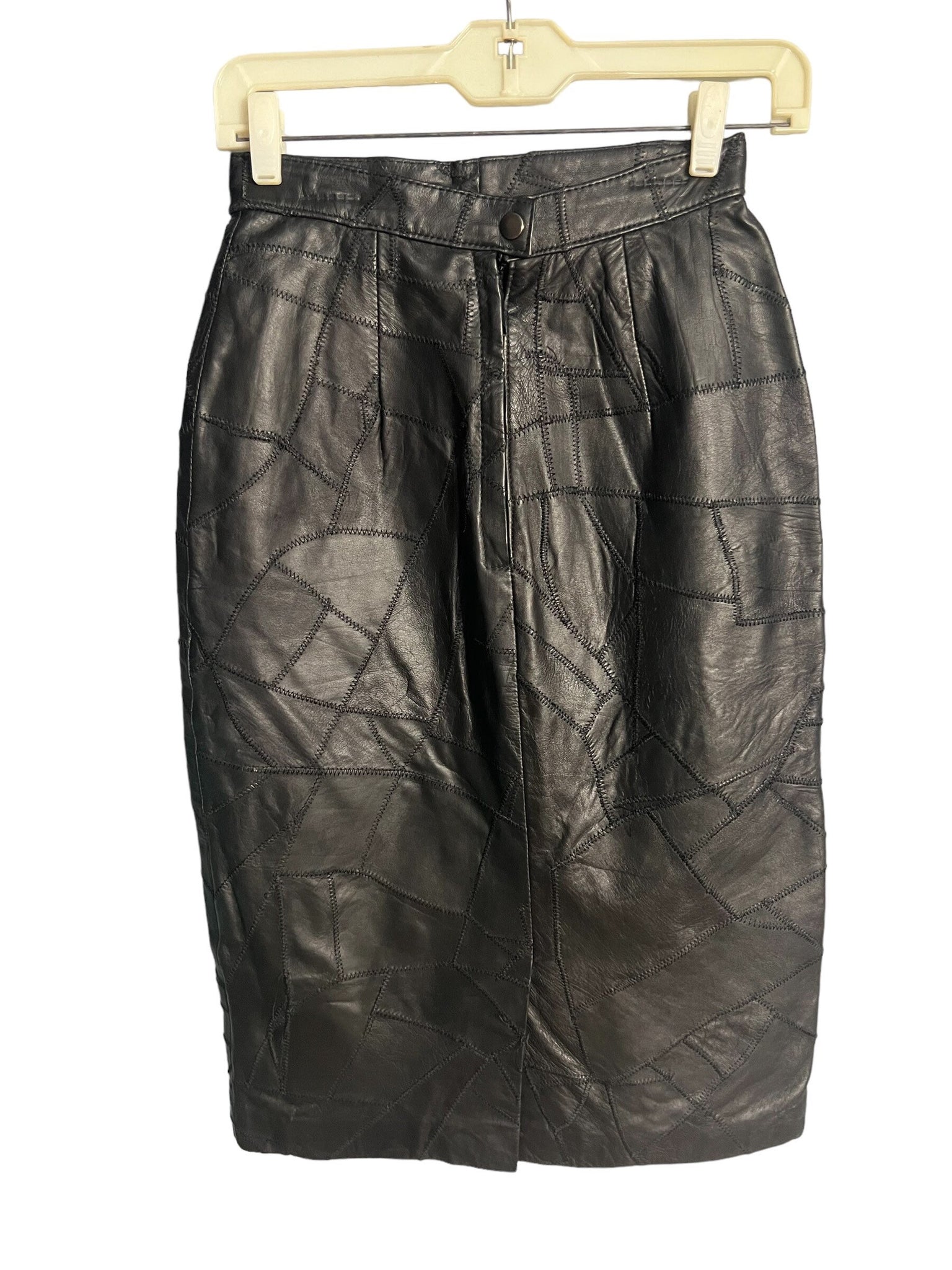 Vintage 80's black patchwork skirt 5/6 Alamos