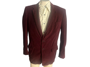 Vintage 70's maroon McGregor suit jacket 36