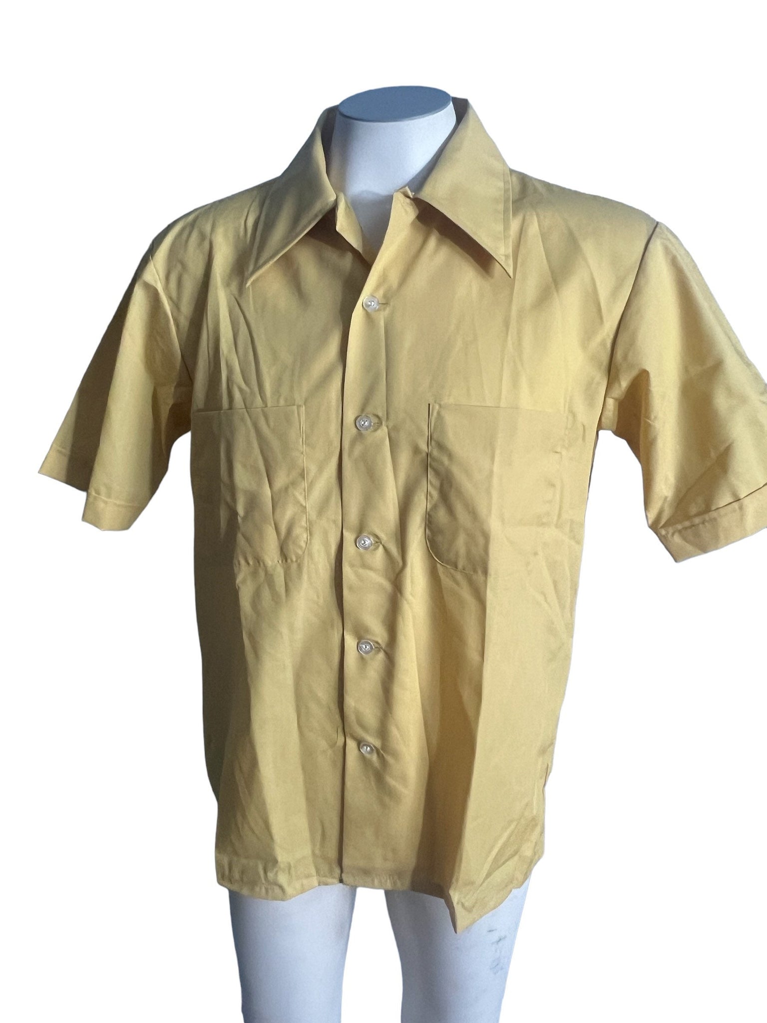 Vintage 70's yellow dress shirt M