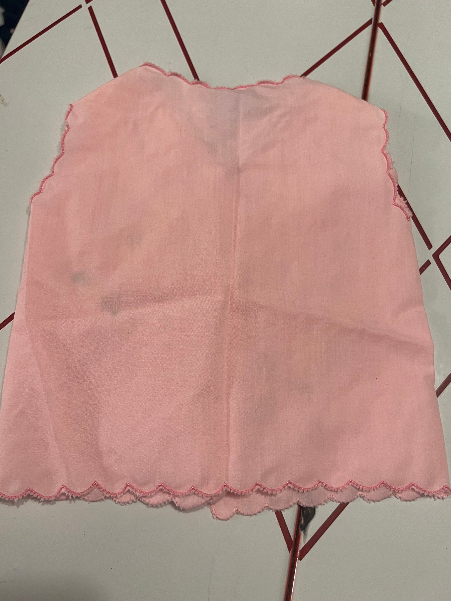 Vintage Mon Petit pink diaper shirt 0-6 month
