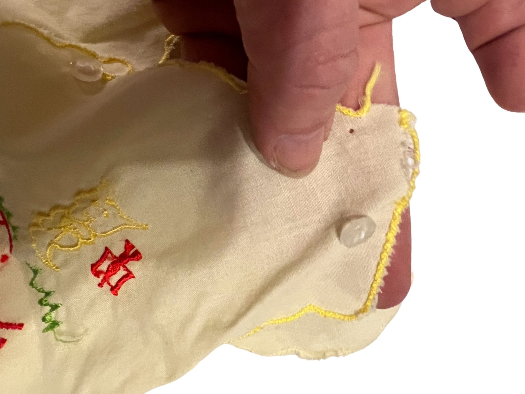 Vintage yellow Mon Petit diaper shirt 0-6 month