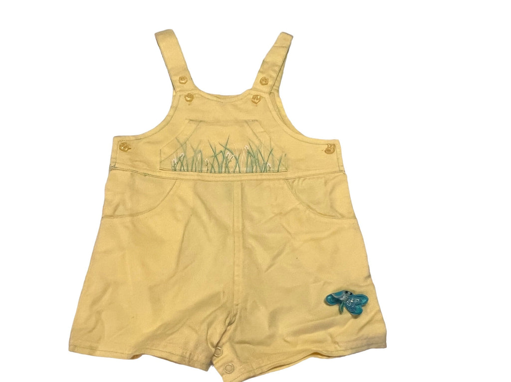 Vintage yellow overalls 6-9 month
