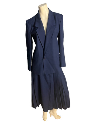 Vintage 80's blue Christian Dior The Suit 10