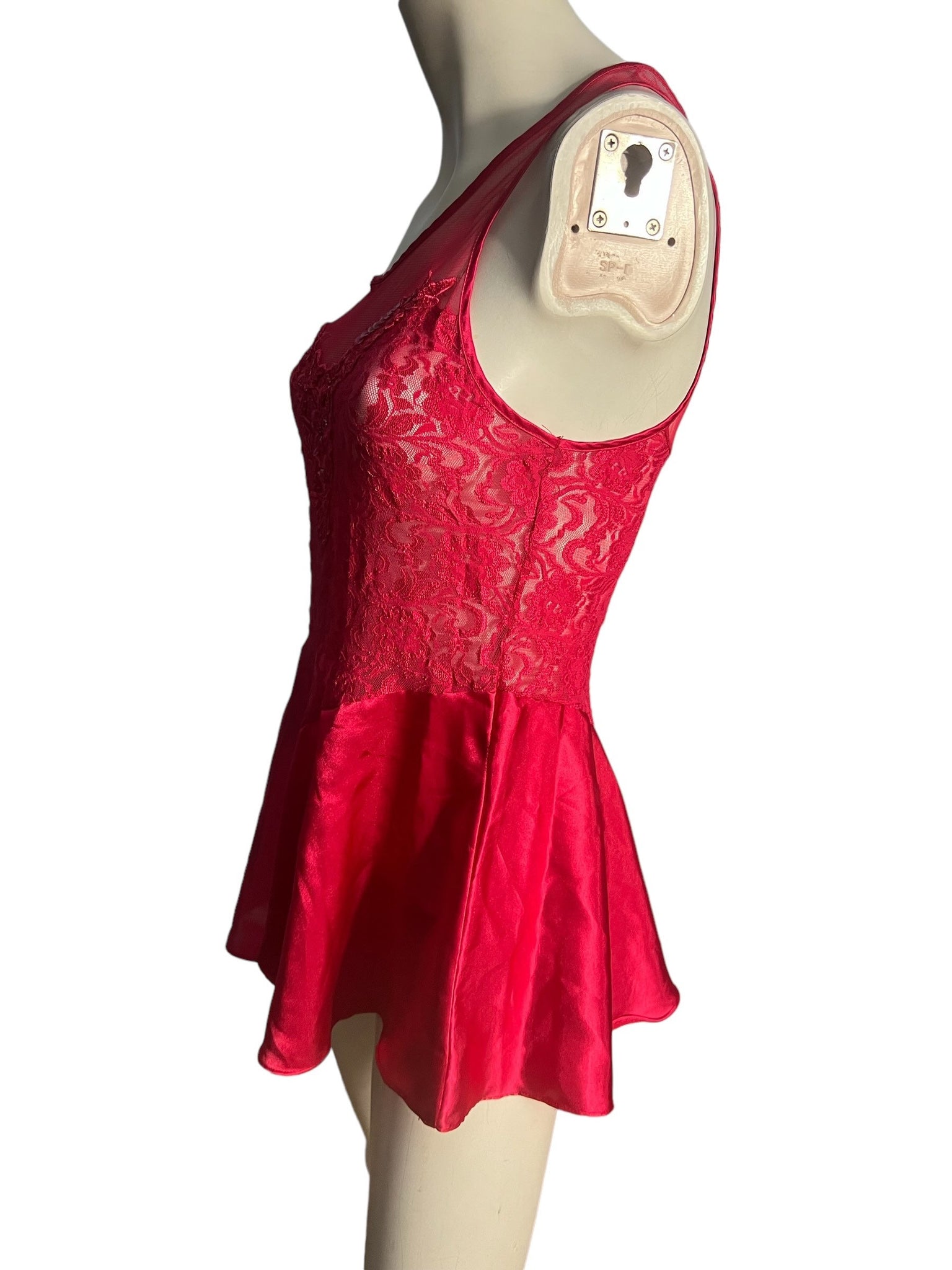 Vintage red 80's mini nightgown M Secret Treasures