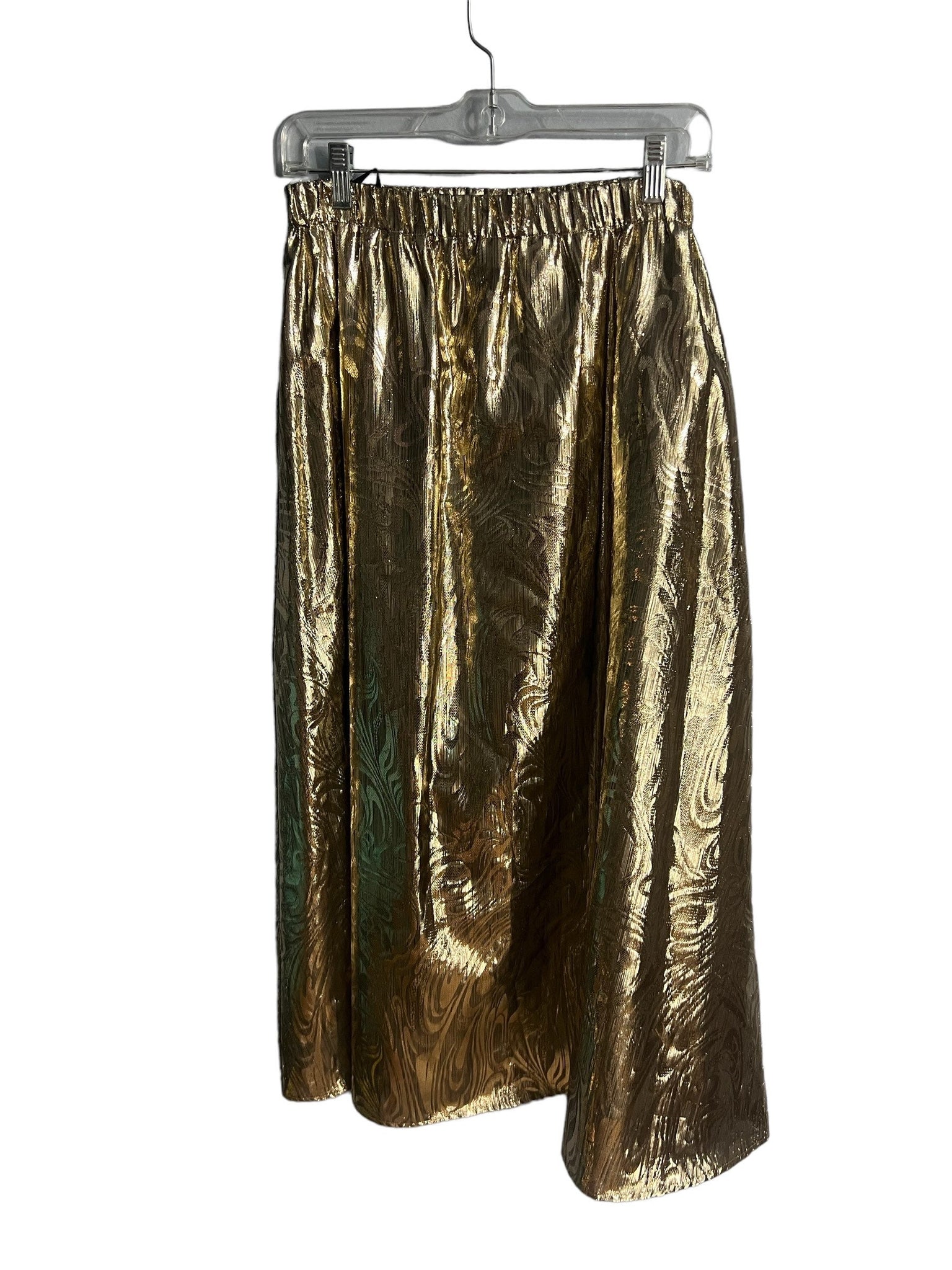 Vintage 80's long gold skirt L L'eau Vive