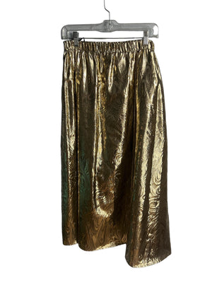 Vintage 80's long gold skirt L L'eau Vive