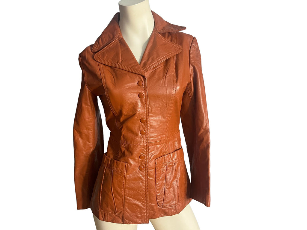 Vintage brown 70's Leather Jacket Leathertown 9/10 M