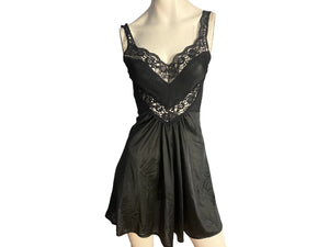 Vintage 70's black nightgown Stardust M