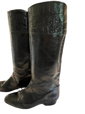 Vintage brown Saks Fifth Avenue knee boots 10 B
