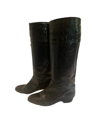 Vintage brown Saks Fifth Avenue knee boots 10 B