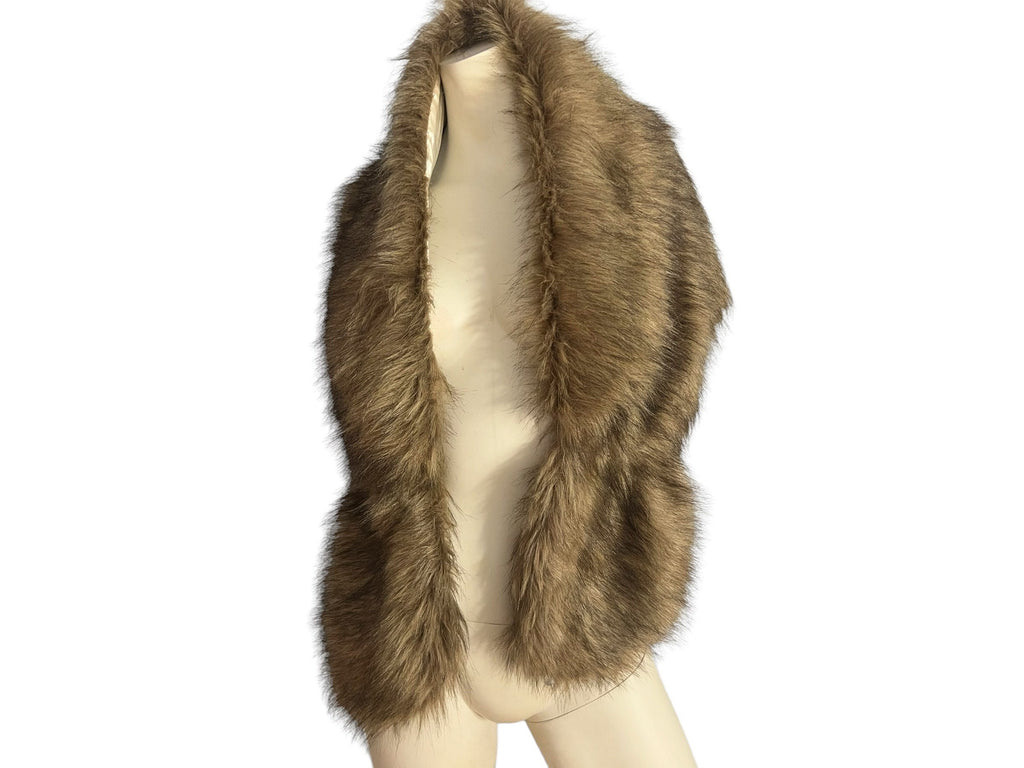 Vintage faux fur shawl brown