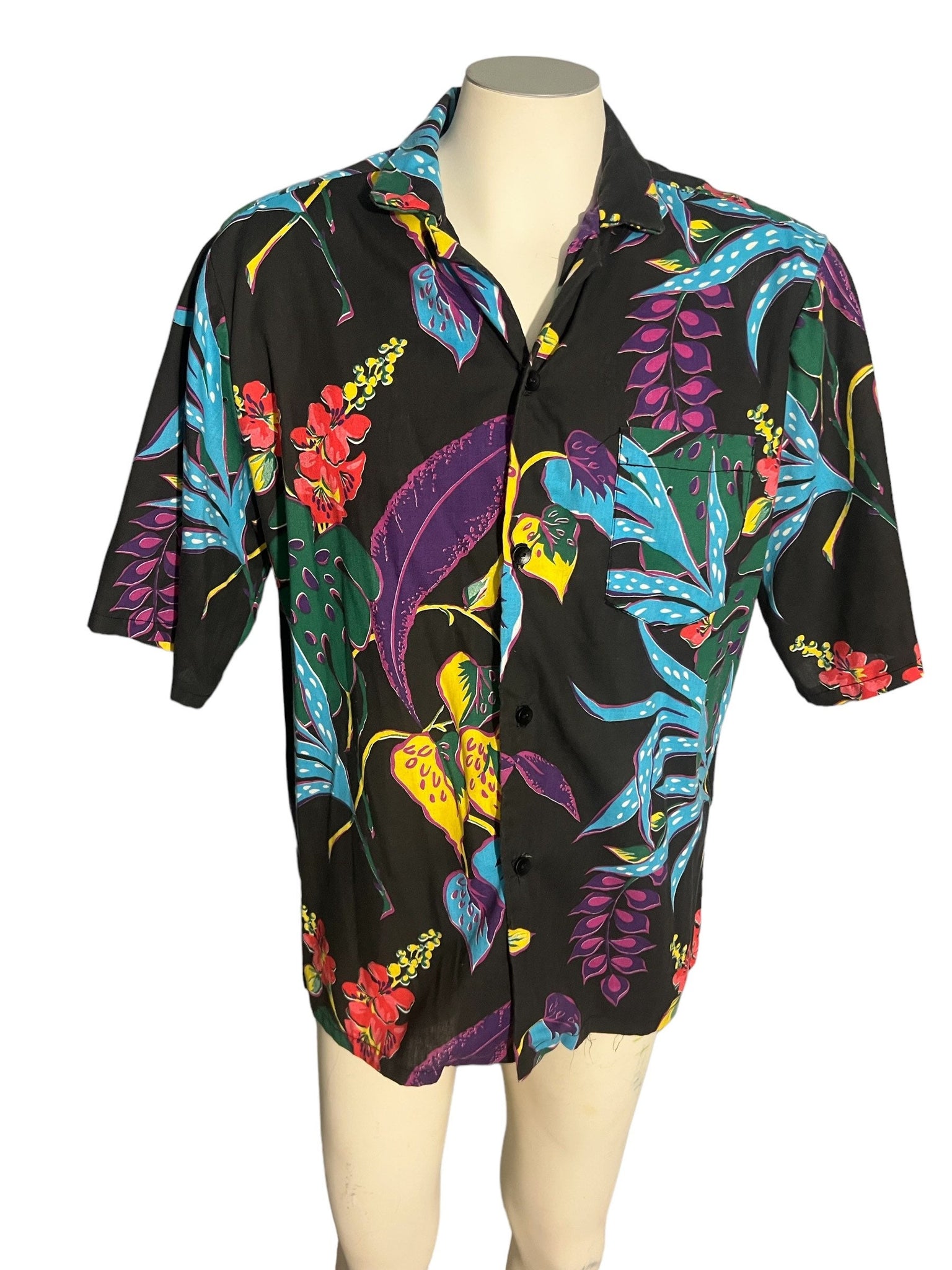 Vintage Black Hawaiian shirt M