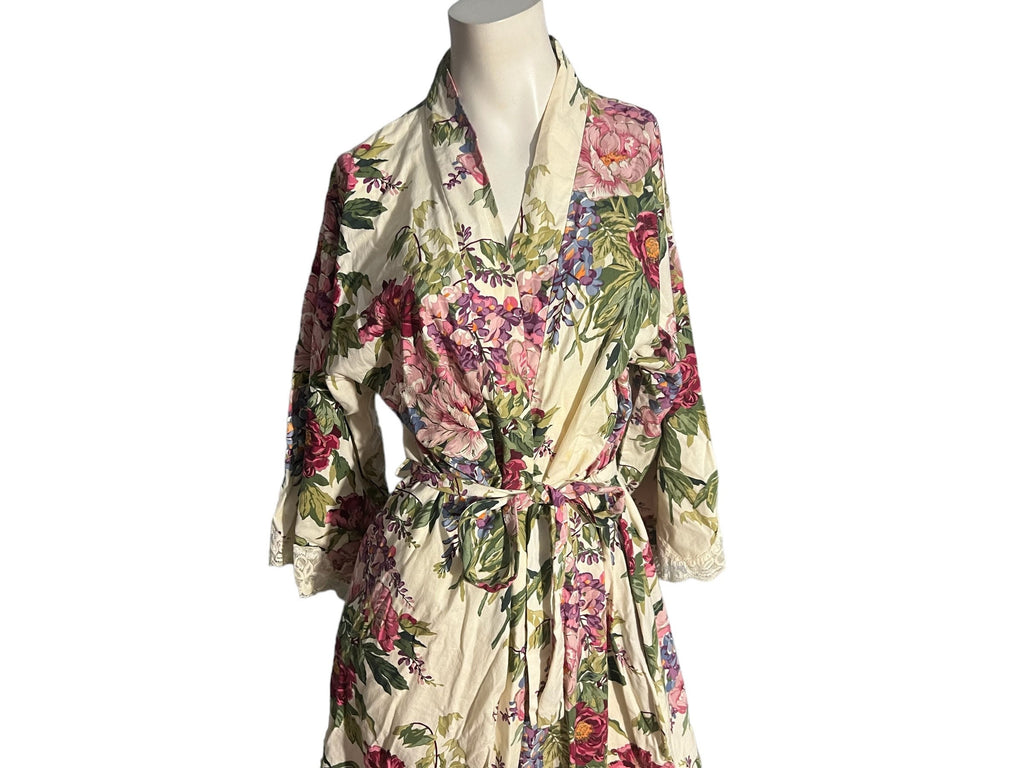 Vintage 80's floral robe Adonna M