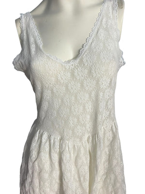 Vintage 80's white nightgown L Maidenform