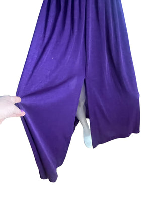 Vintage 70's purple maxi dress Godchaux's M