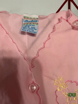 Vintage Mon Petit pink diaper shirt 0-6 month