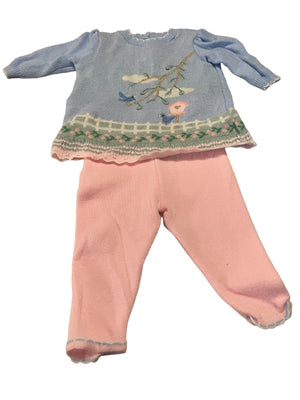 Vintage 80's baby sweater set b.t. kids 6-9 month