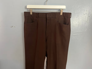 Vintage 70's Levis brown pants 34 x 32