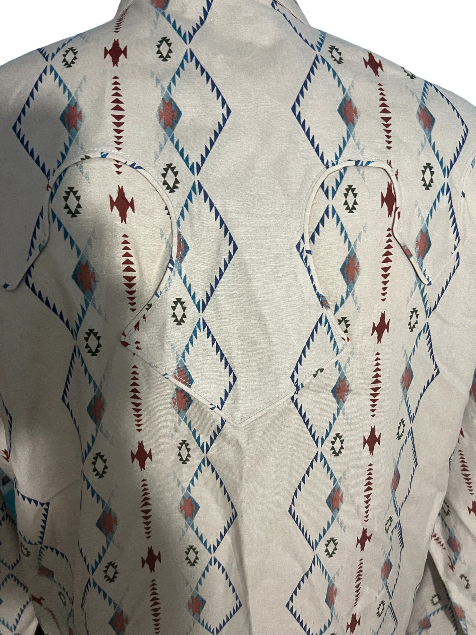Vintage tan pattern Wrangler western shirt L T