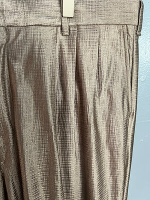 Vintage 70's tan shiny pants slacks 36 x 35.5