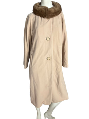 Vintage 50's women's coat tan Kashmiracle 40
