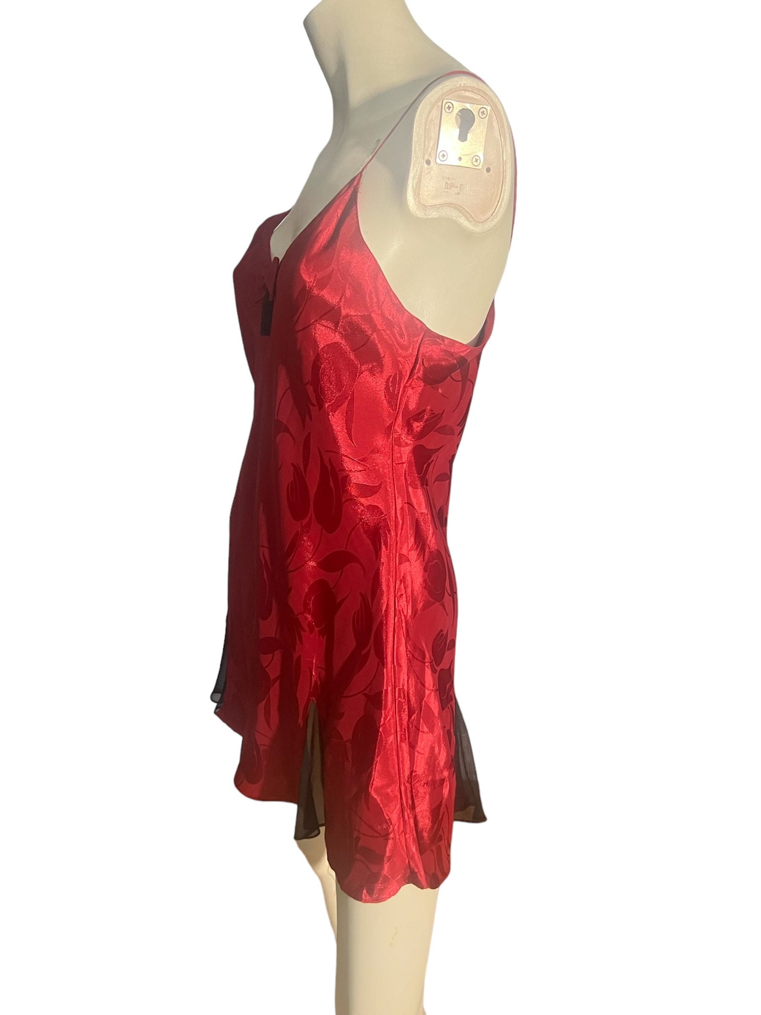 Vintage 80's red Victoria's Secret nightgown M