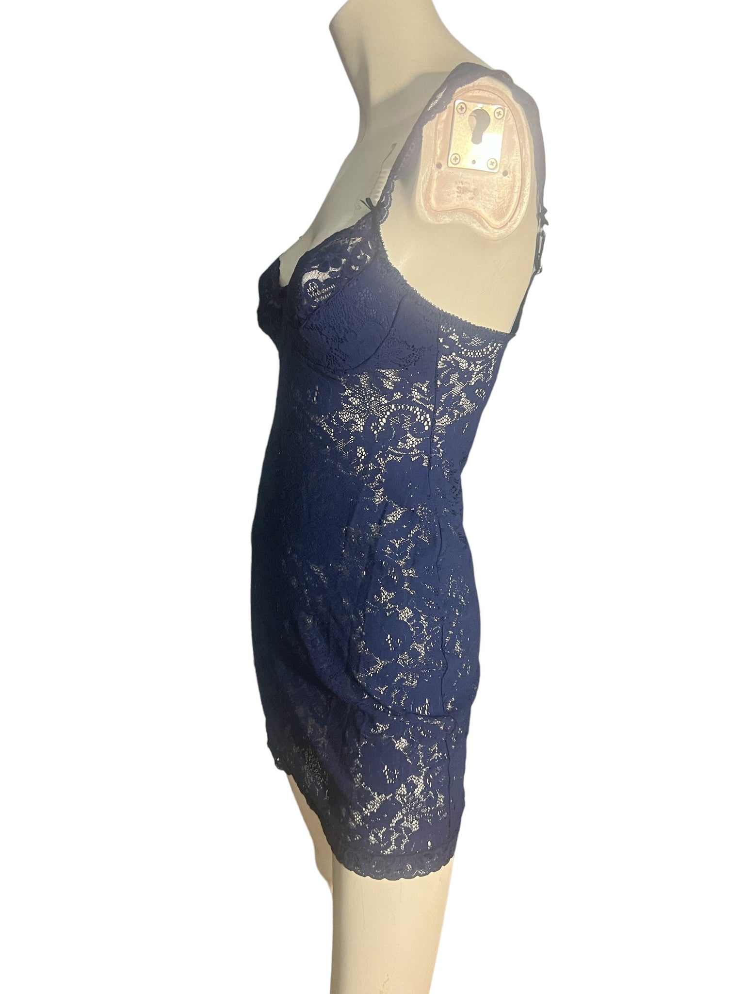 Vintage Victoria's Secret blue lace lingerie S