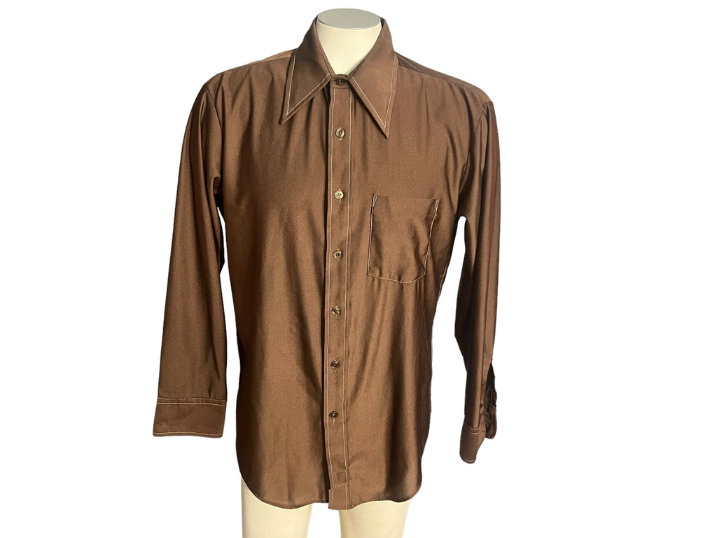 Vintage brown 70's shirt John Blair M