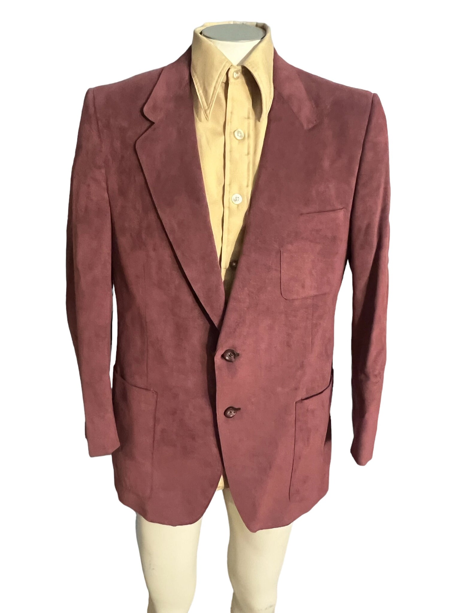Vintage purple ultra suede Suit jacket 42 Thos Stuart