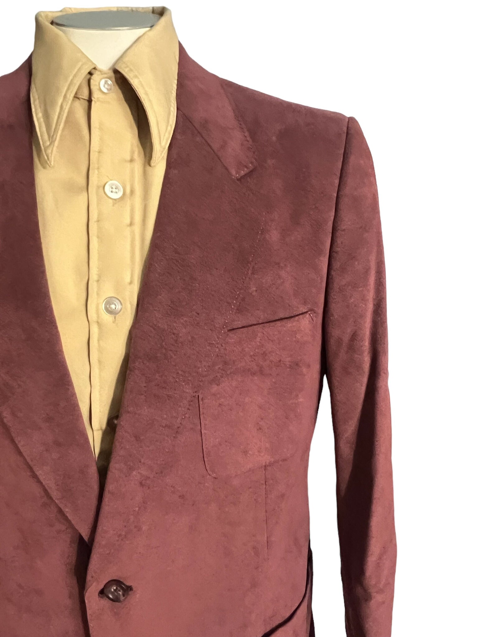 Vintage purple ultra suede Suit jacket 42 Thos Stuart