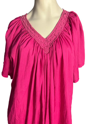 Vintage pink caftan dress one size