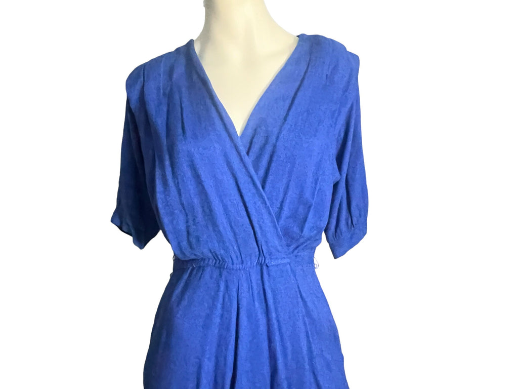 Vintage 80's woven blue dress M