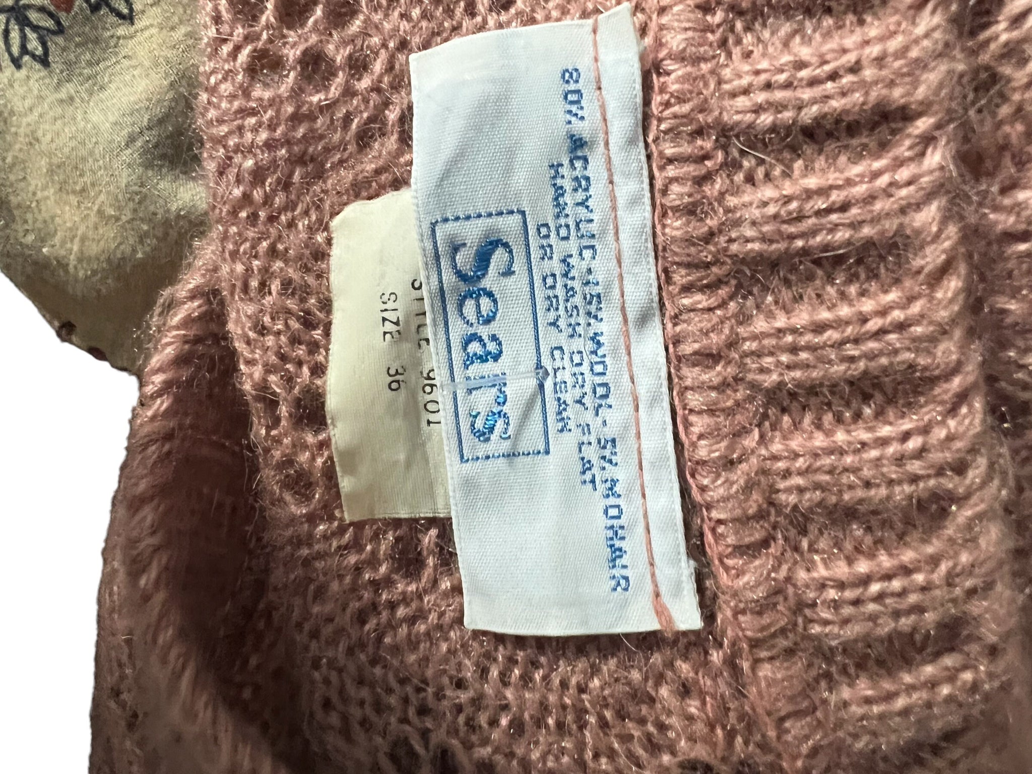 Vintage 70's pink sweater vest top M Sears