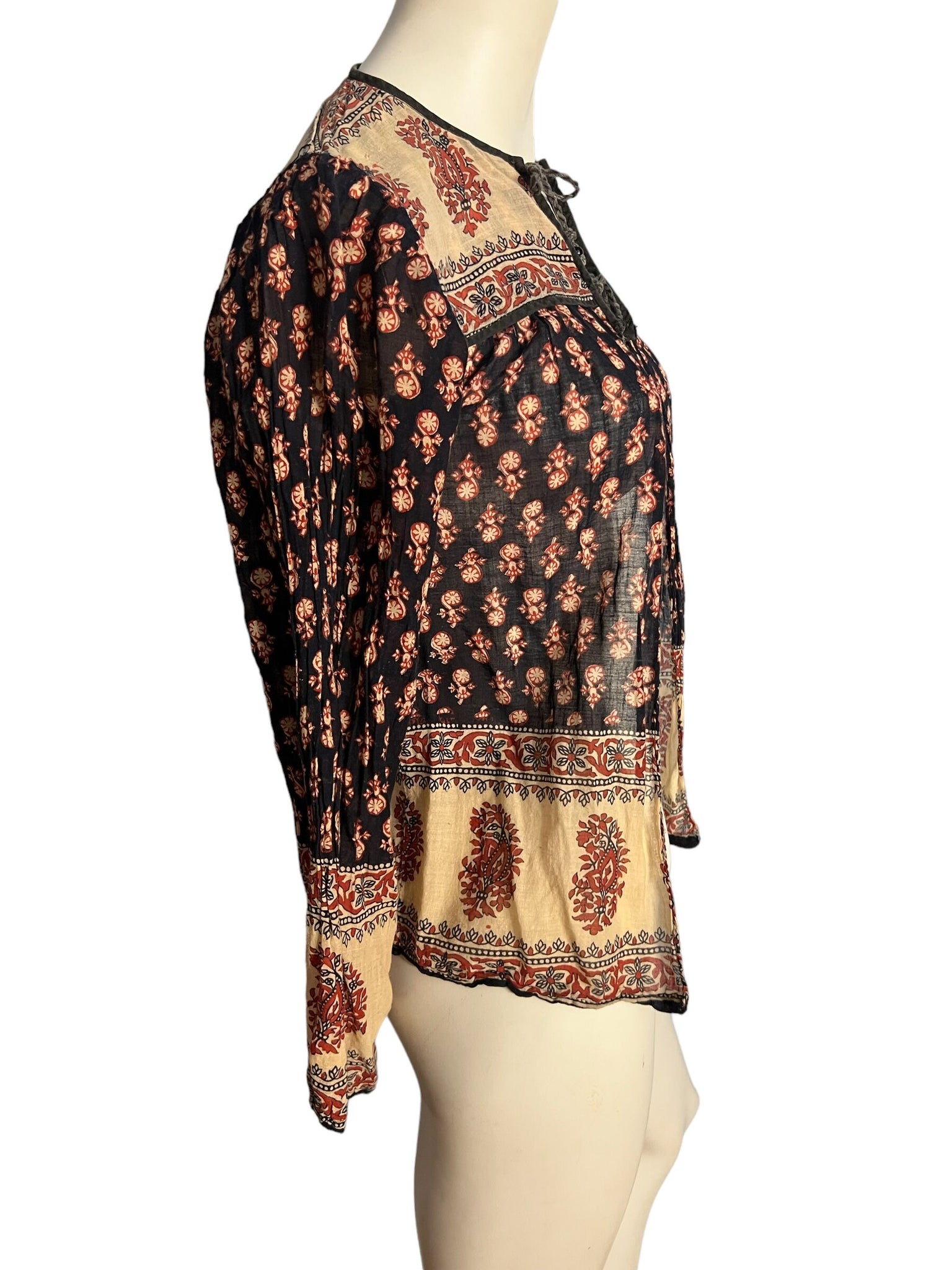 Vintage India 70's boho top jacket M