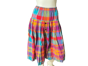 Vintage 80’s plaid skirt Lizsport S petite