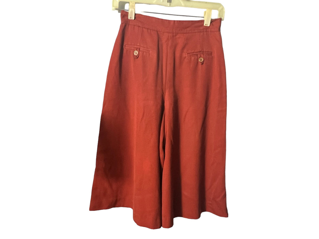 Vintage 70's rust gaucho pants S Clyde