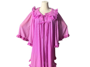 Vintage 60's peignoir set nightgown robe L